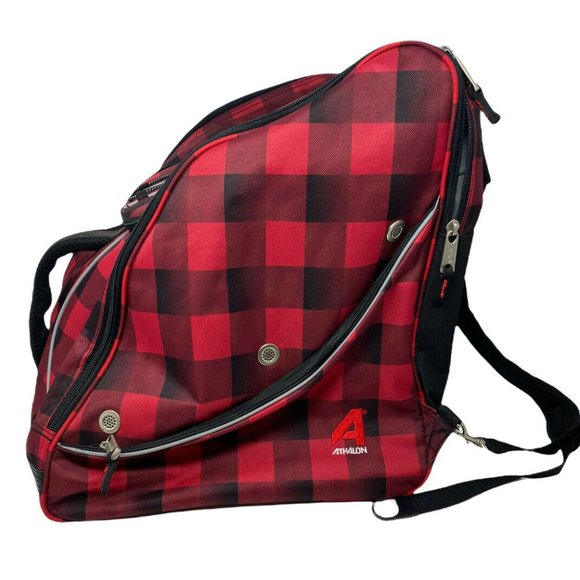 Athalon Everything Boot Bag Buffalo Check Black & Red Lumber Jack Backpack - Picture 3 of 12